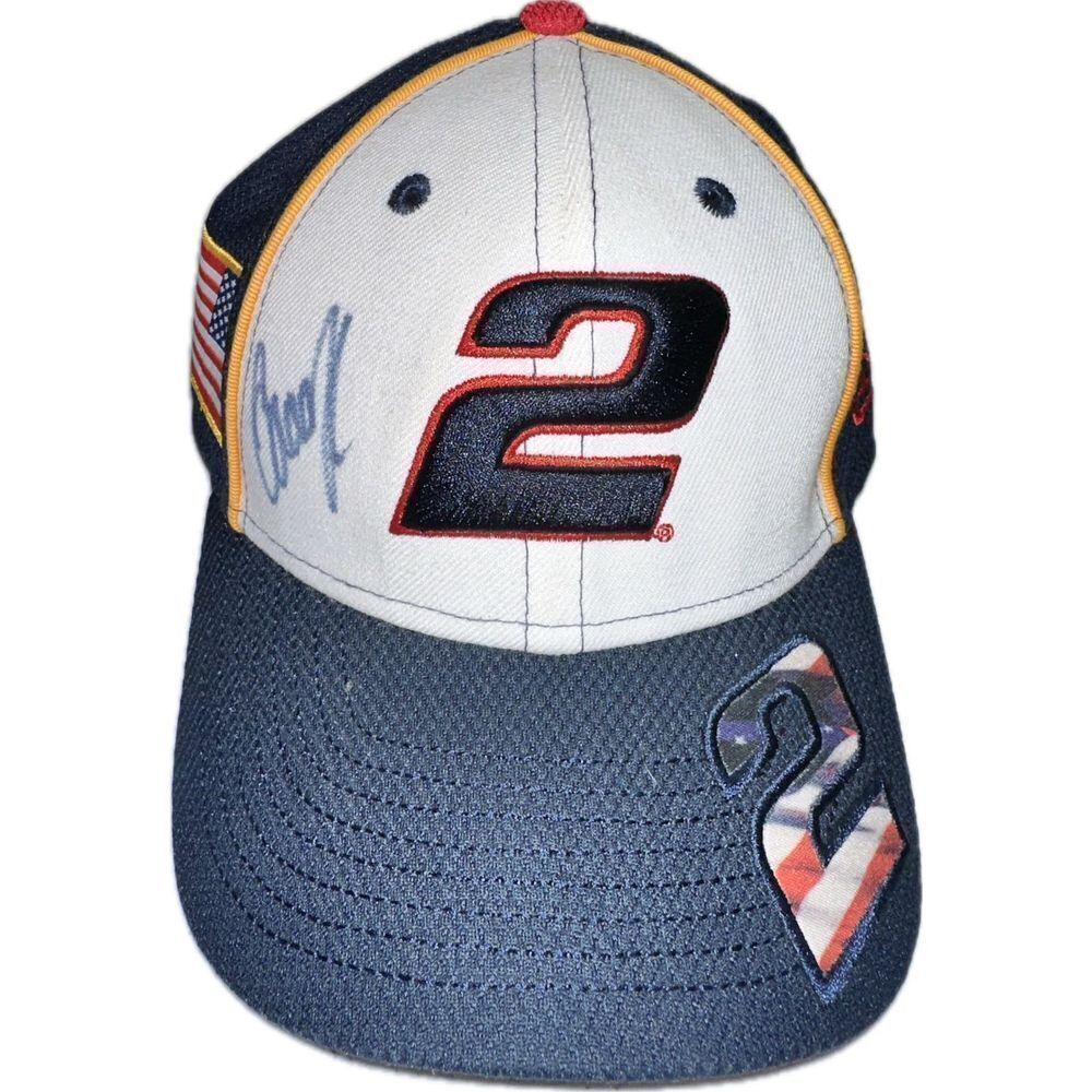 brad keselowski autograph NASCAR Hat New‎ Era Youth Strap Back
